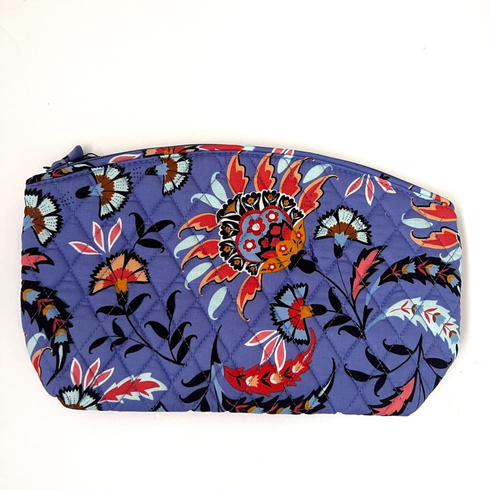 Vera Bradley Grand Travel Cosmetic Case Mural Garden NEW